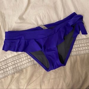 Victorias Secret blue/purple ruffle bikini bottom M